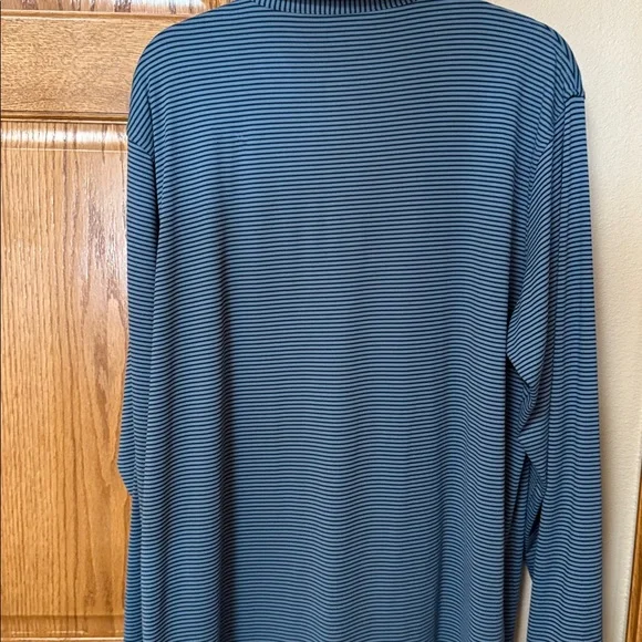 Peter Millar Navy Striped Polo Shirt - Picture 4 of 5